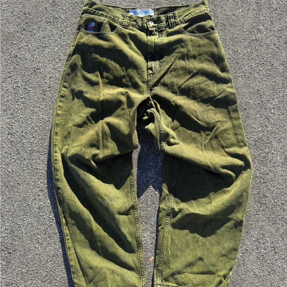 Men's Relaxed Fit Olive Jeans